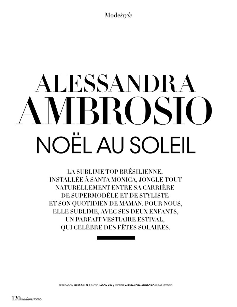 Alessandra Ambrosio featured in Noel Au Soleil, December 2019