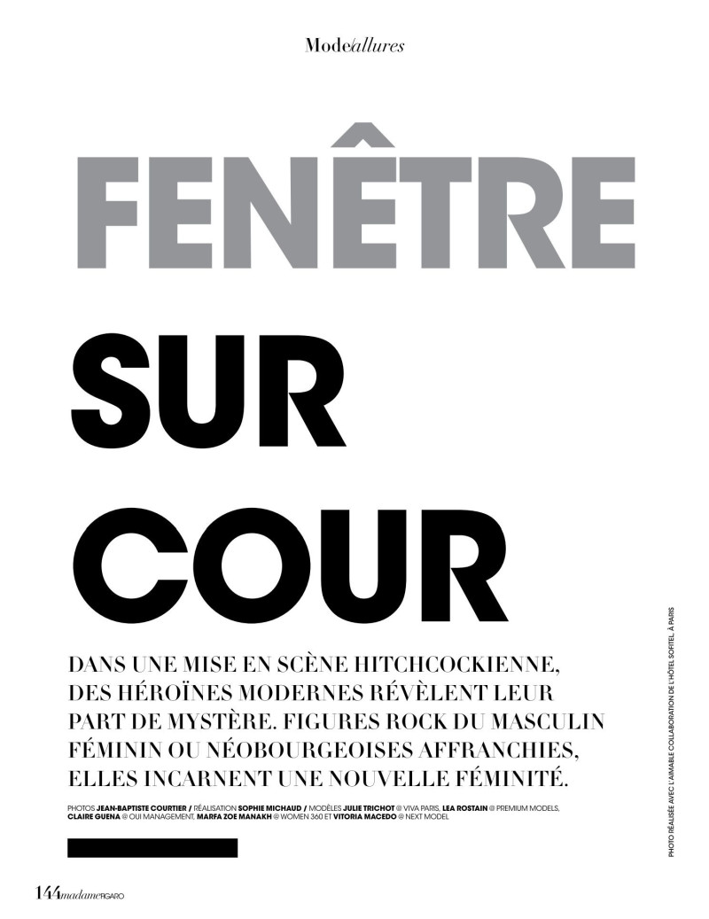 Fenetre Sur Cour, November 2019