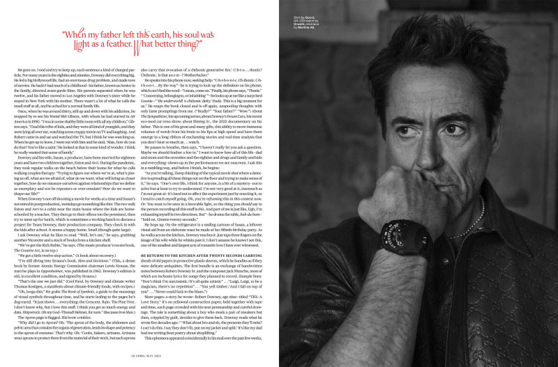 Robert Downey Jr. Acts Up, April 2024
