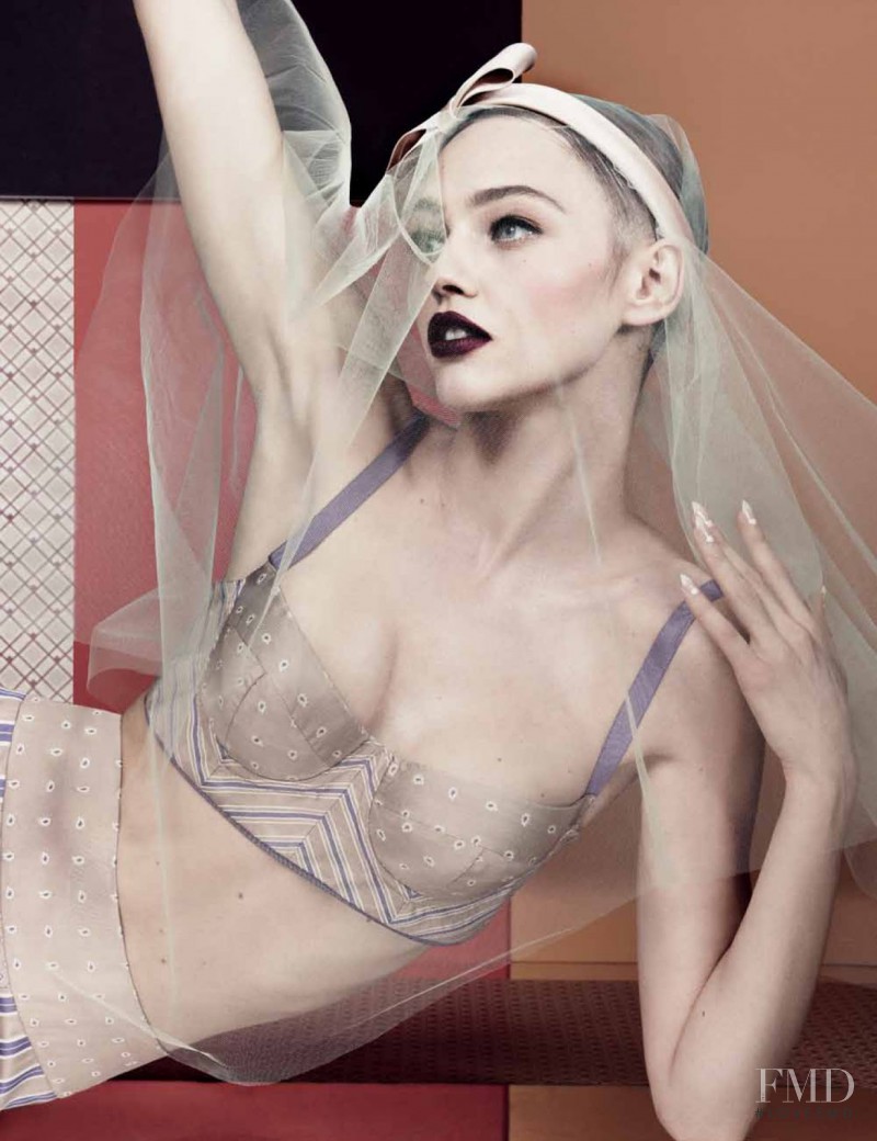 Sasha Pivovarova featured in Seduction, April 2013