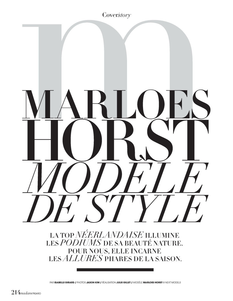 Marloes Horst featured in Marloes Horst: Modele De Style, February 2019