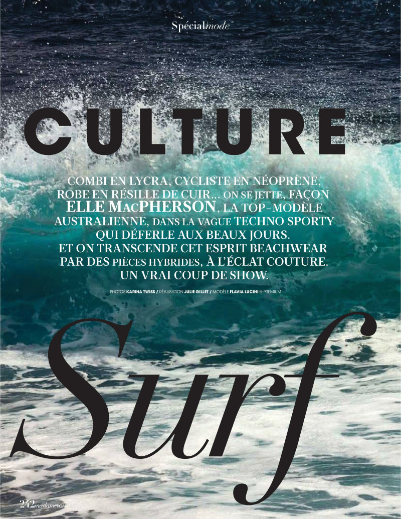 Flavia Lucini featured in Culture Surf, February 2019