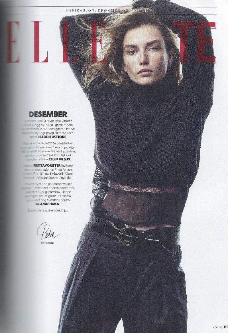 Andreea Diaconu featured in Isabels Metode, December 2016