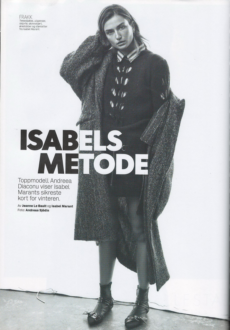 Andreea Diaconu featured in Isabels Metode, December 2016