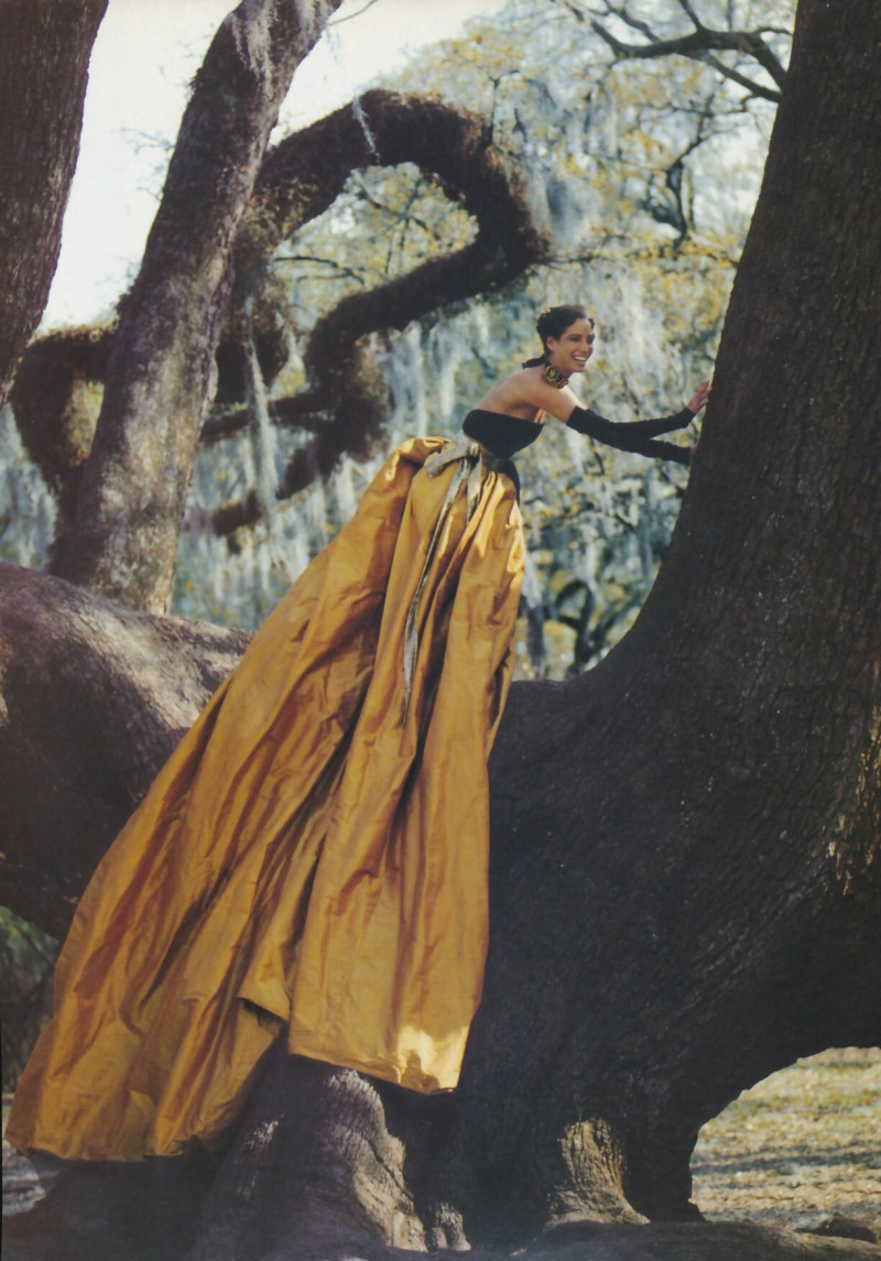 Christy Turlington featured in Southern Belles, June 1990