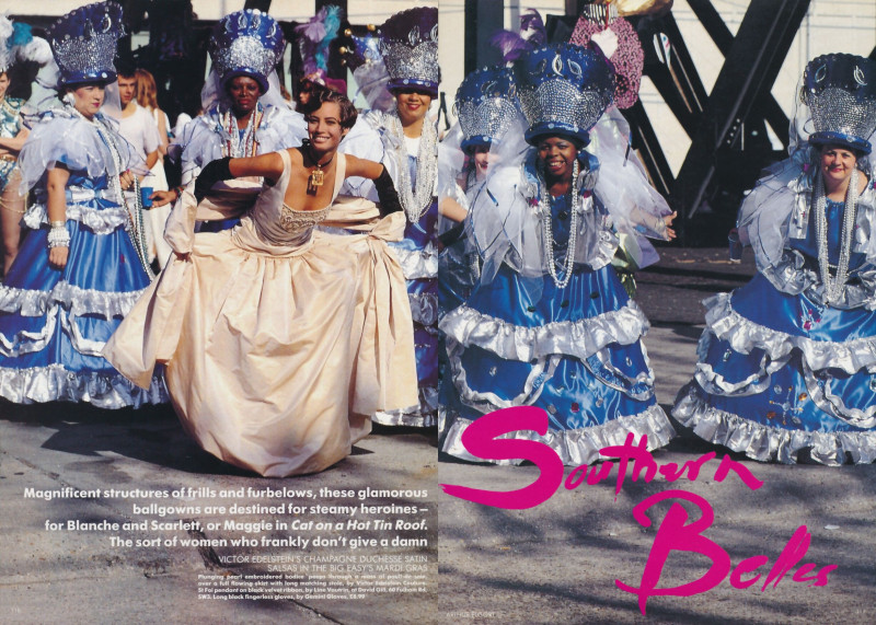 Christy Turlington featured in Southern Belles, June 1990