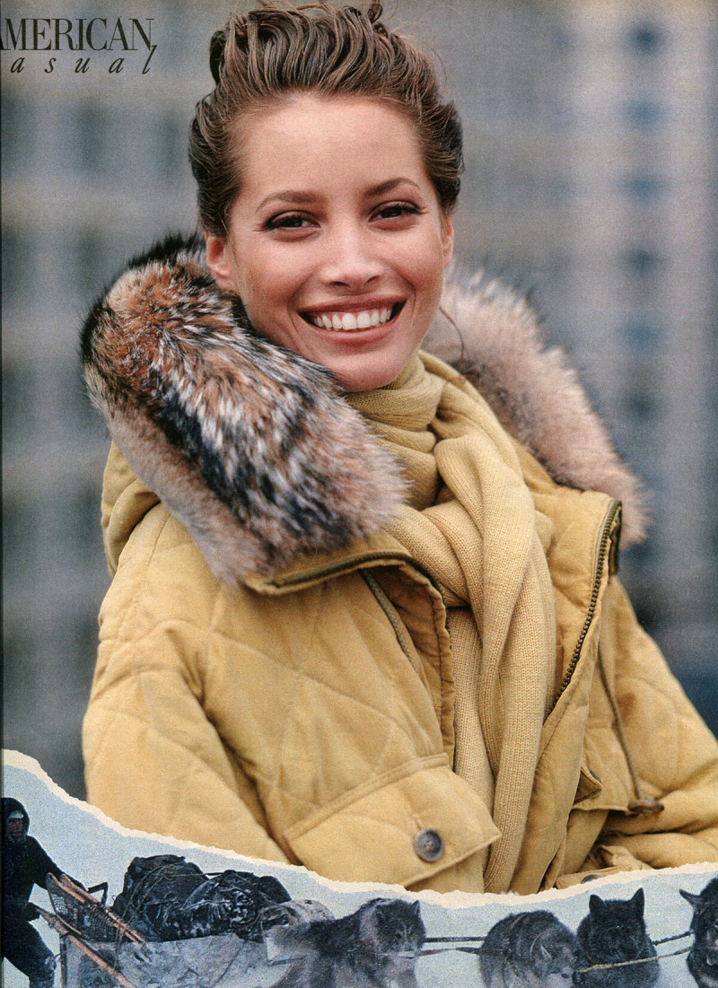 Christy Turlington featured in American casual, August 1989