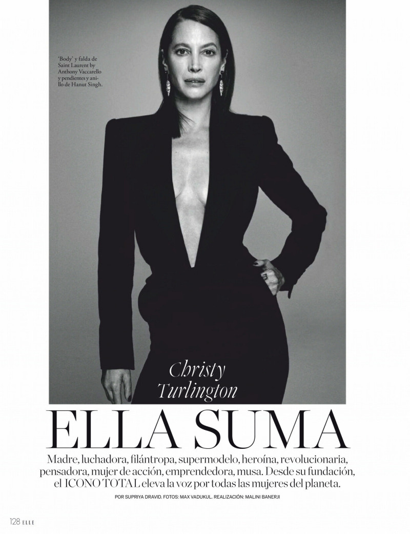 Christy Turlington featured in Ella suma, April 2020