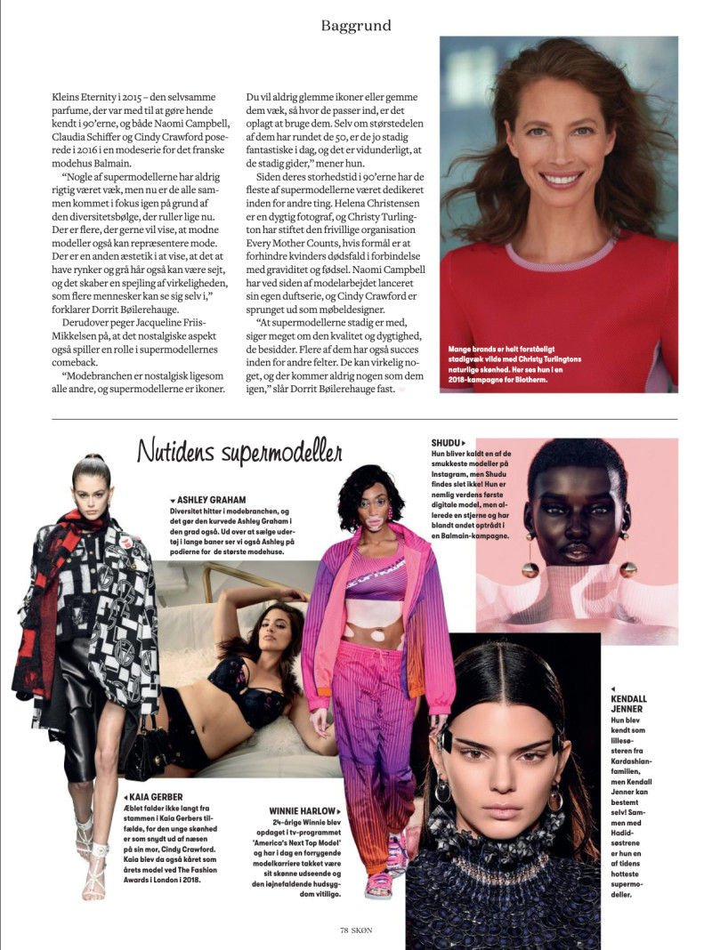 Christy Turlington featured in Da supermodellerne styrede verden, February 2019