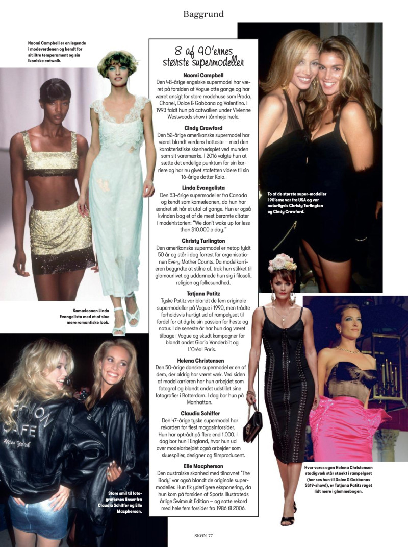 Christy Turlington featured in Da supermodellerne styrede verden, February 2019