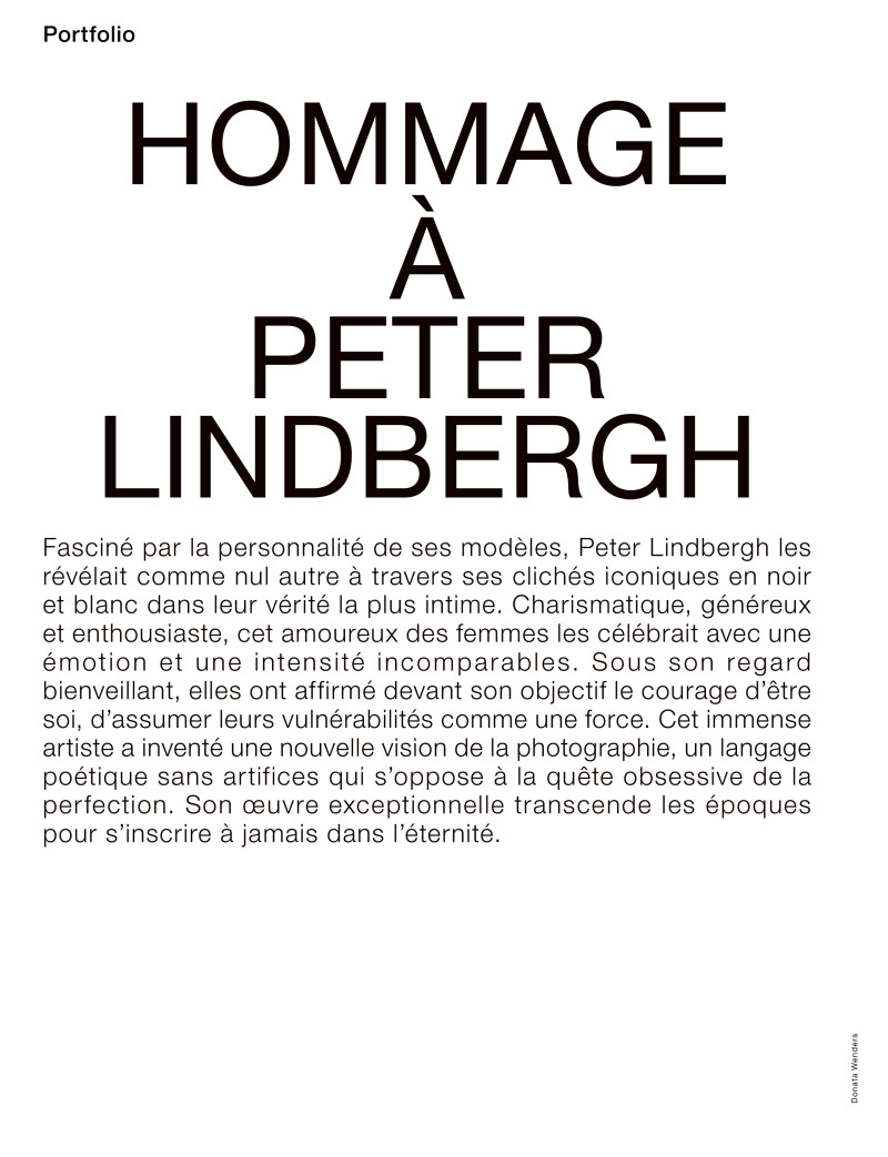 Hommage a Peter Lindbergh, October 2019