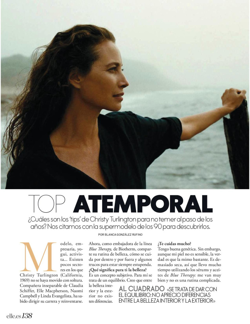 Christy Turlington featured in Top atemporal, June 2018