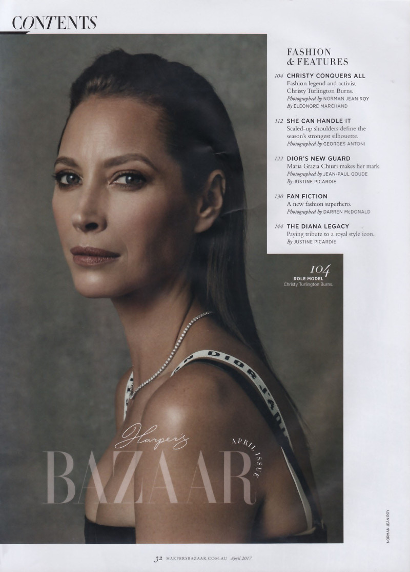 Christy Turlington featured in Christy conquers all, March 2017