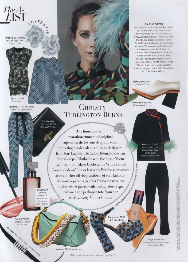 Christy Turlington featured in Christy conquers all, March 2017