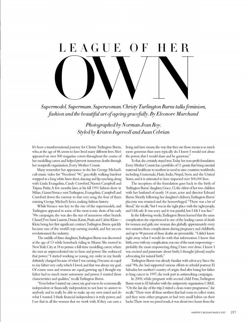 League of her own, March 2017