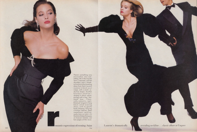 Christy Turlington featured in The romance of it all, October 1986