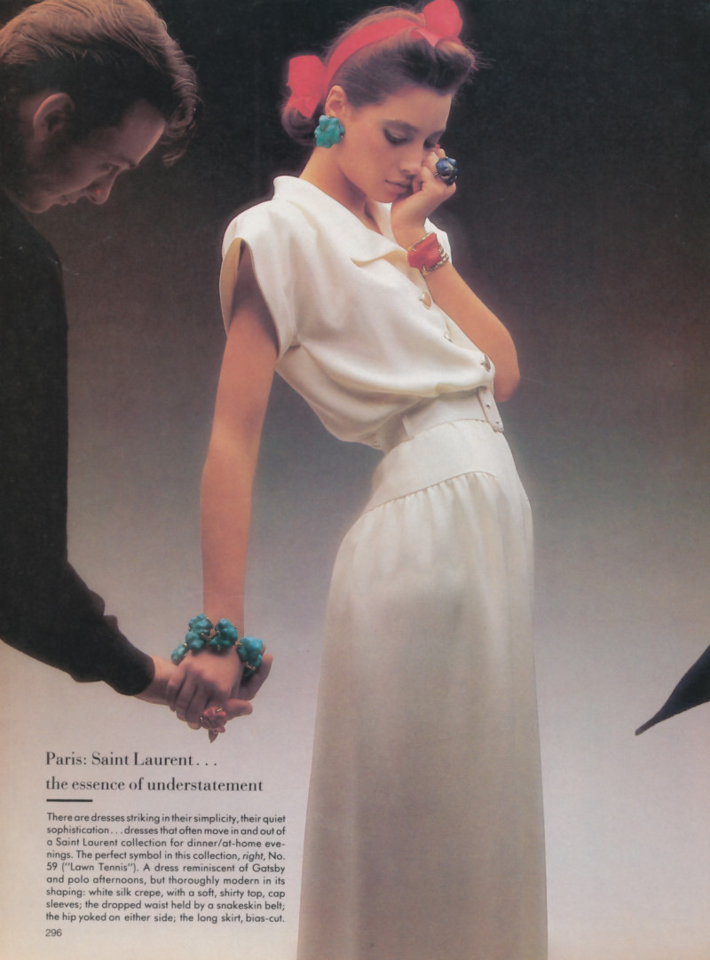 Christy Turlington featured in The lively art of couture, August 1986