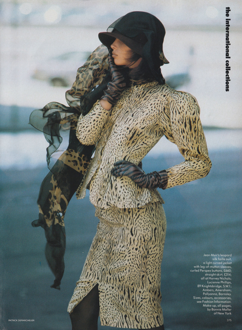 Christy Turlington featured in The leopard, September 1986