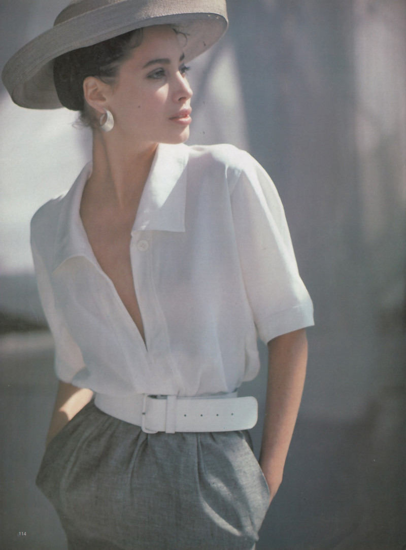 Christy Turlington featured in The enlightened holiday wardrobe, July 1986