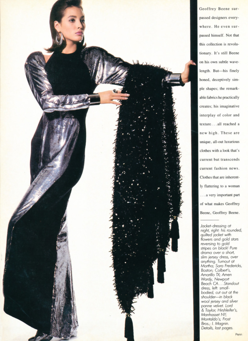 Christy Turlington featured in The best of american style, September 1986