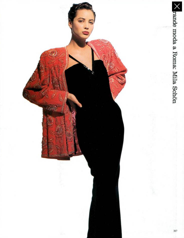 Christy Turlington featured in Rigorosamente femminili, October 1986