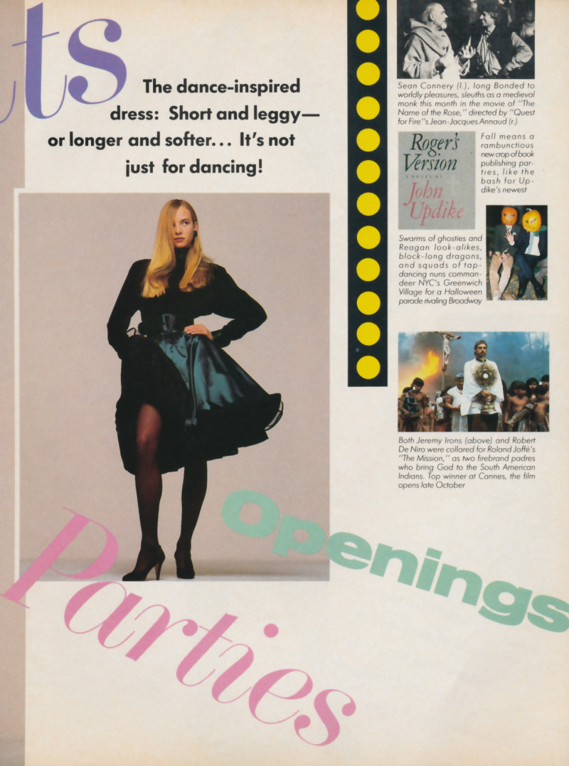 Christy Turlington featured in P.M Dressing, September 1986