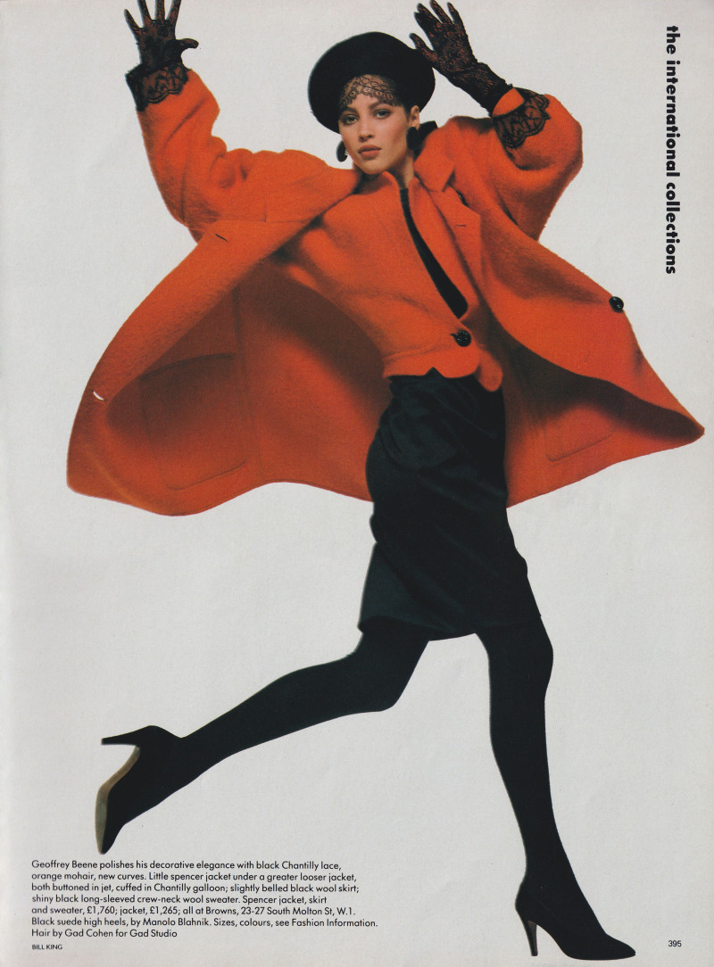 Christy Turlington featured in Modern times, September 1986