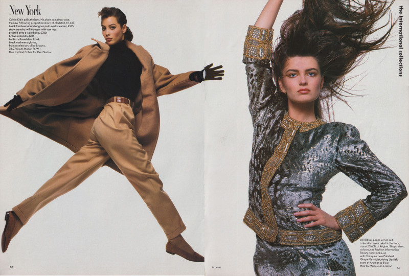 Christy Turlington featured in Modern times, September 1986