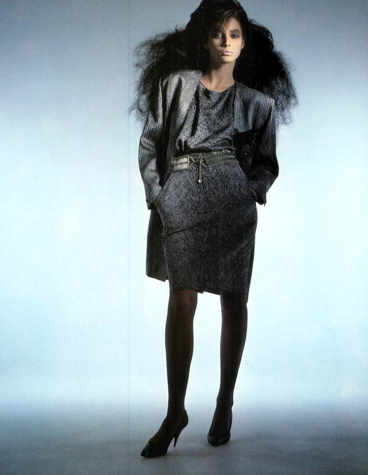 Christy Turlington featured in Giorno e sera in tailleur di invenzione pura, March 1986