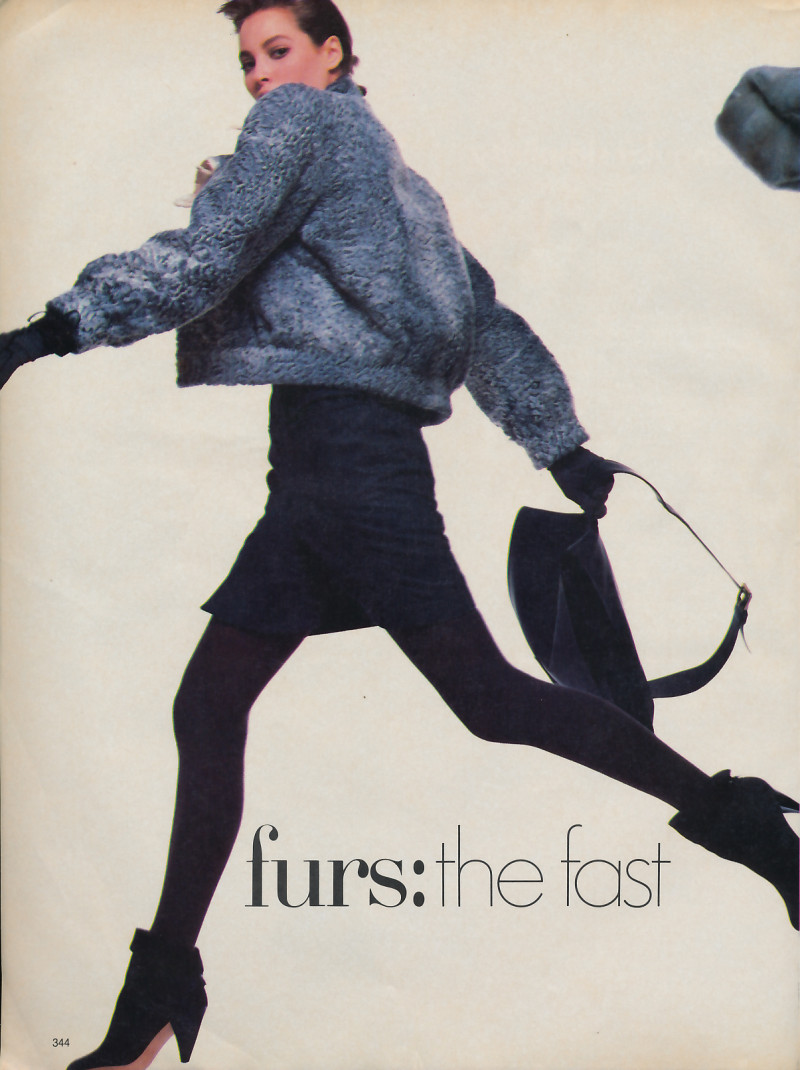 Christy Turlington featured in Furs the fast starters, August 1986