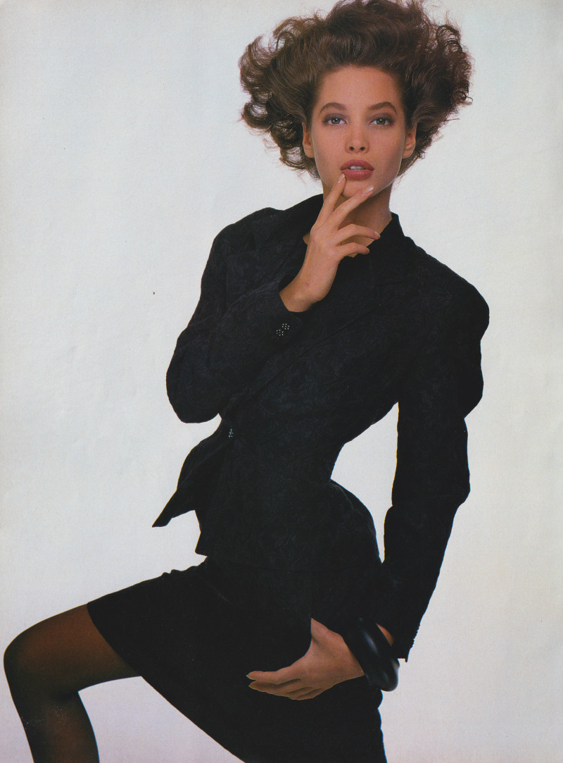 Christy Turlington featured in Delicious Black Dressing, August 1986