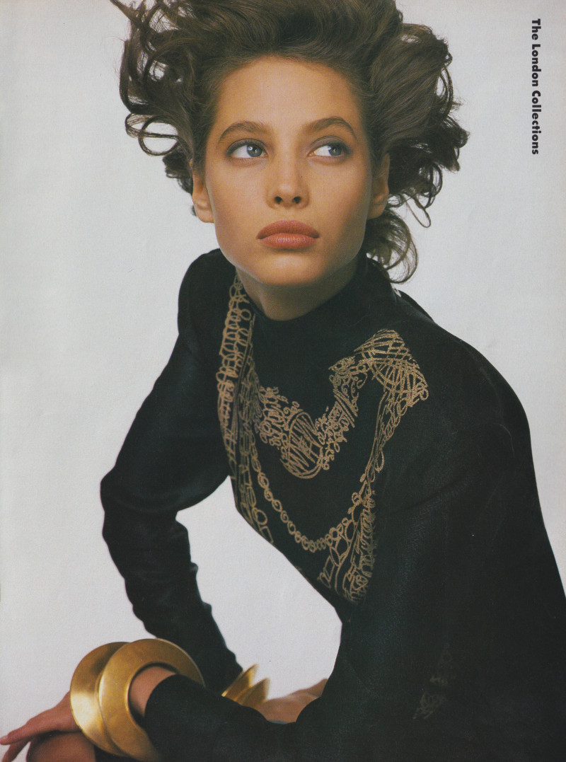 Christy Turlington featured in Delicious Black Dressing, August 1986