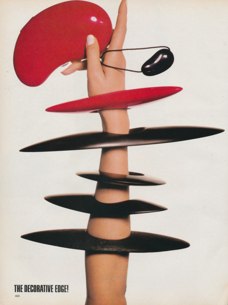 Christy Turlington featured in Accessories : The decorative edge, March 1987