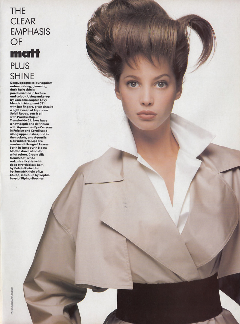 Christy Turlington featured in Fashion\'s key points, July 1987