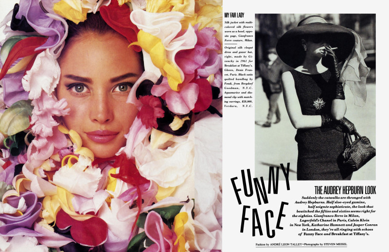 Christy Turlington featured in Funny face, July 1987