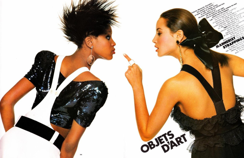 Christy Turlington featured in Objet d\'art, April 1987