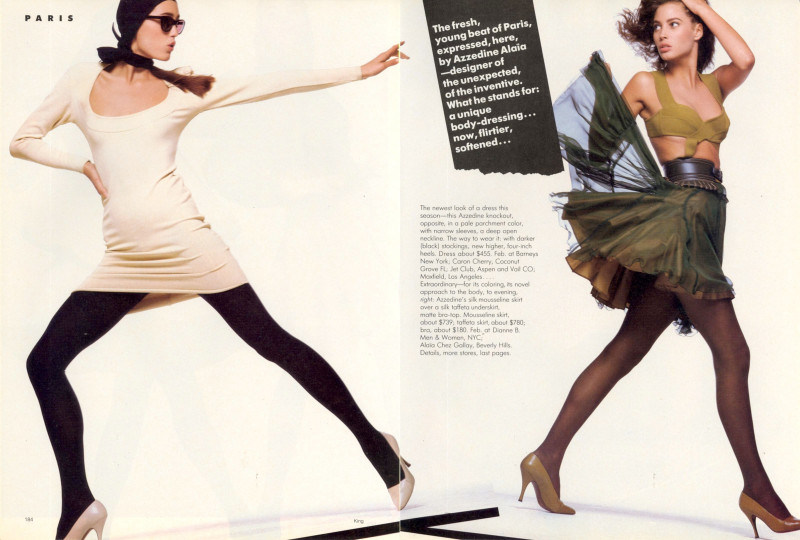 Christy Turlington featured in Paris ... Legs, legs, legs, January 1987