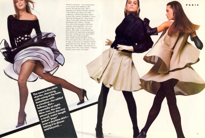 Christy Turlington featured in Paris ... Legs, legs, legs, January 1987