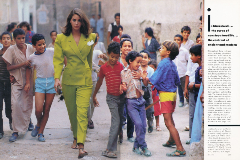 Christy Turlington featured in Shades of adventure, December 1987