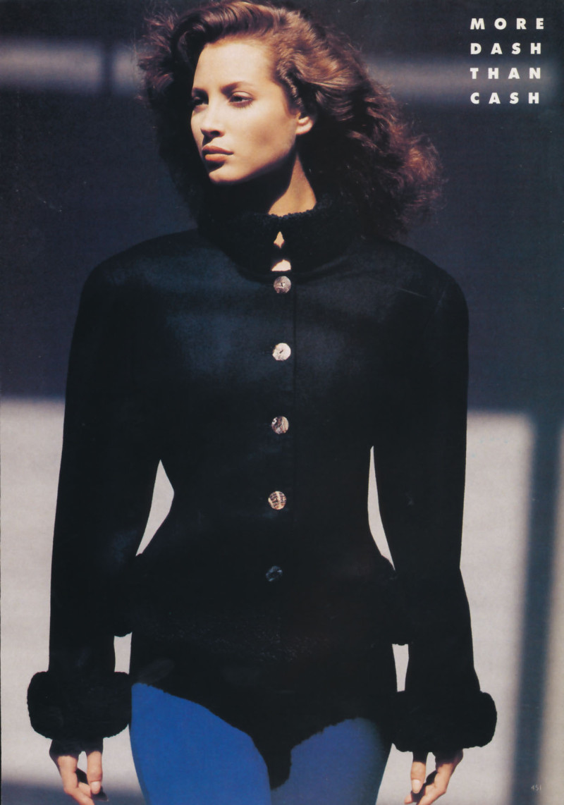 Christy Turlington featured in Short sharp contrast, October 1987