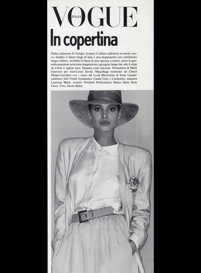 Christy Turlington featured in Seduzione nel rigore, January 1988