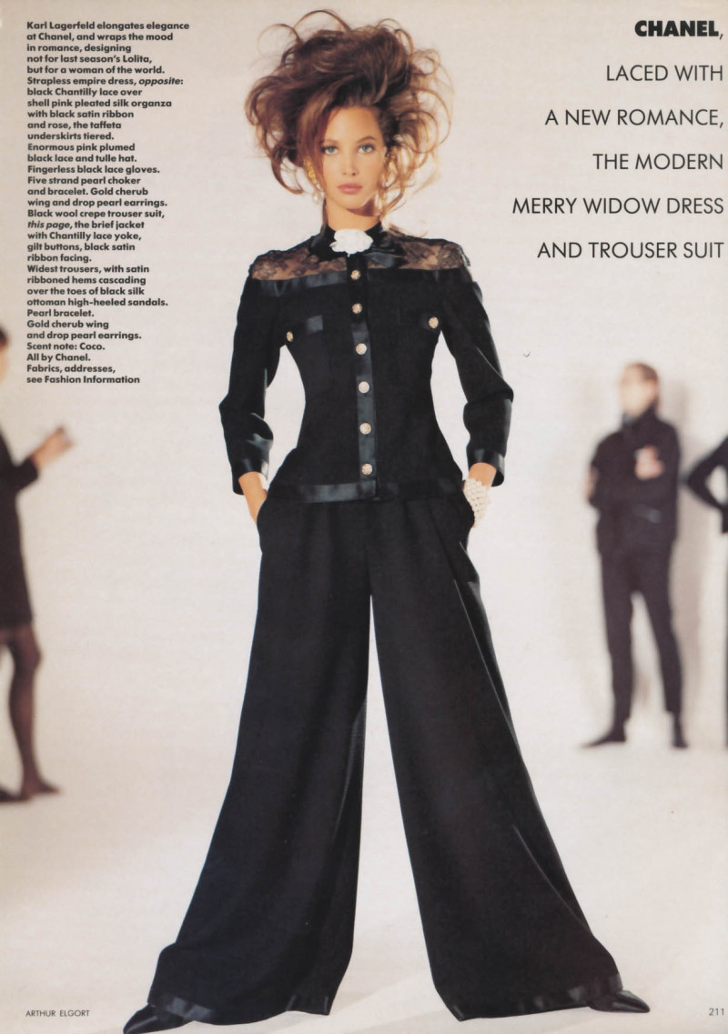 Christy Turlington featured in Paris couture, April 1988