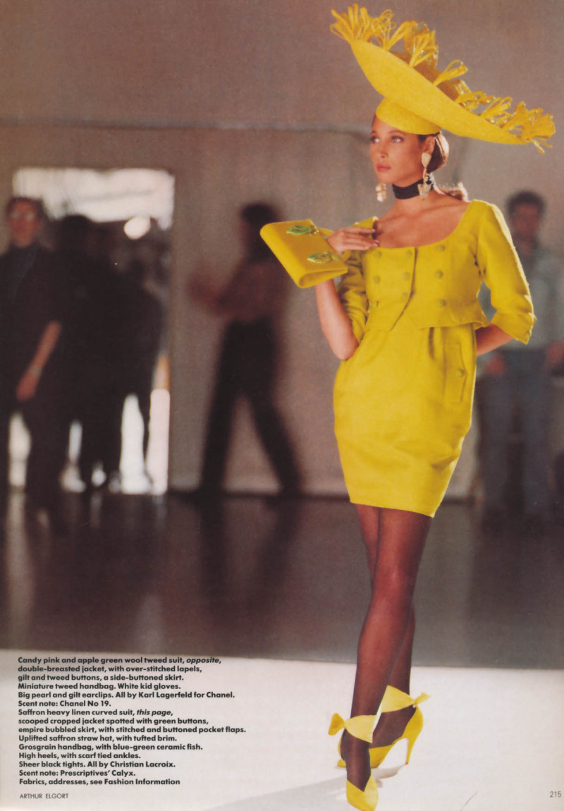 Christy Turlington featured in Paris couture, April 1988