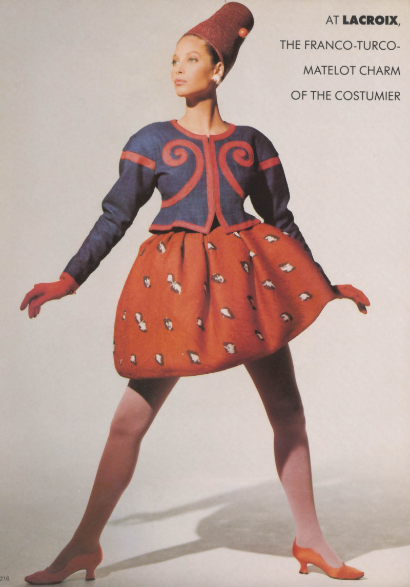 Christy Turlington featured in Paris couture, April 1988