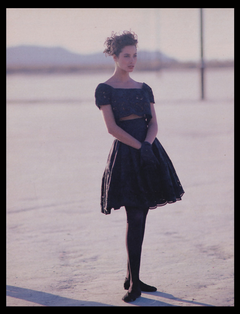 Christy Turlington featured in Nera e la notte, March 1988