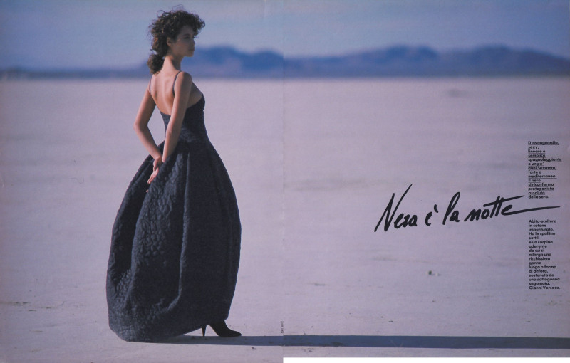 Christy Turlington featured in Nera e la notte, March 1988