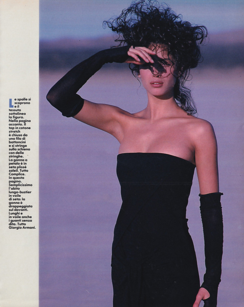 Christy Turlington featured in Nera e la notte, March 1988