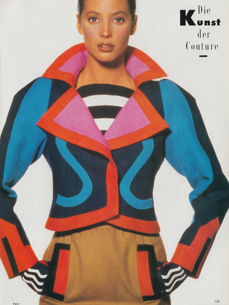 Christy Turlington featured in Die Kunst der couture, July 1988