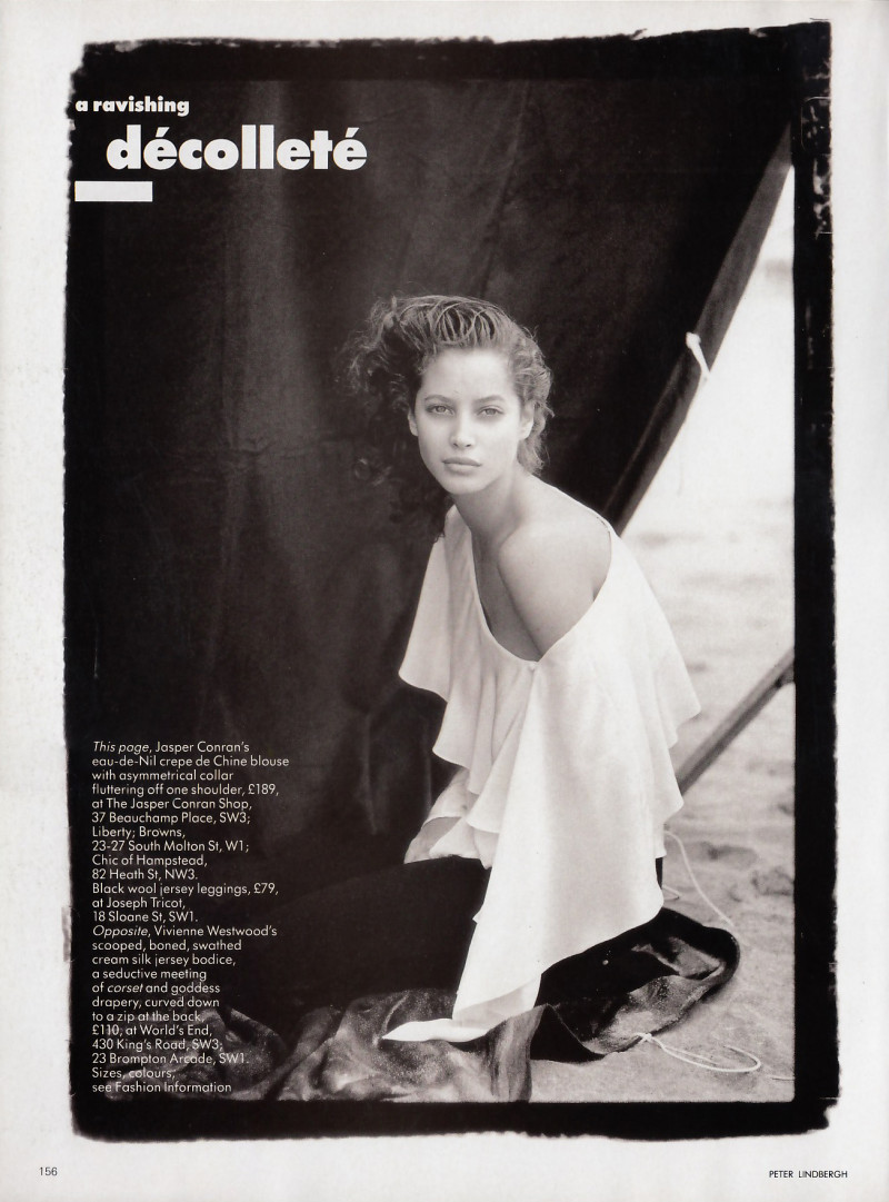 Christy Turlington featured in British futures , February 1988