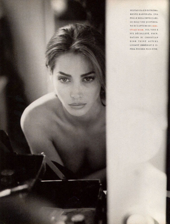 Christy Turlington featured in Bentornata Christy, October 1989